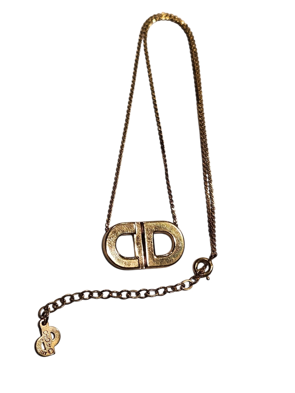 Vintage Dior Necklace Gold Tone 'CD' Logo Choker Christian Dior Germany - Picture 14 of 16